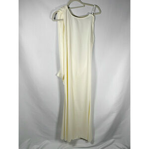 Innovare Denim Cream Satin Drape Back Dress - NWT